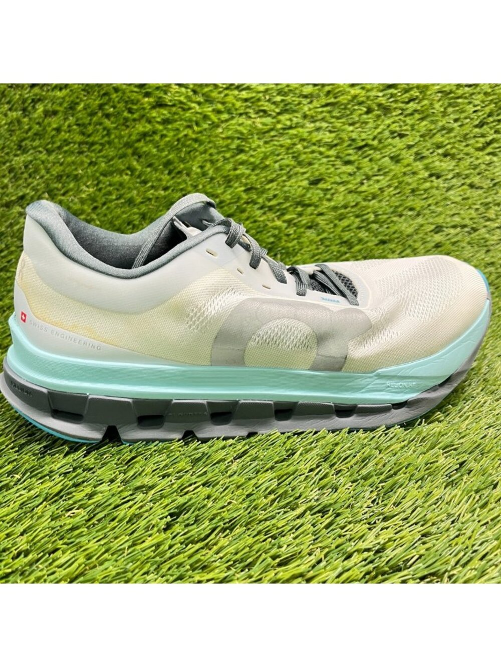 On Cloudflow 5 Womens Size 8.5 Stone Gray Blue Athletic Running Shoes Sneakers